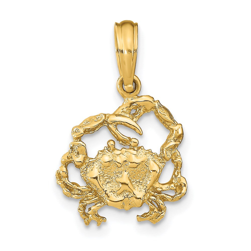 Charlie & Co Jewelry | 14k Textured Crab Charm - Model K7668