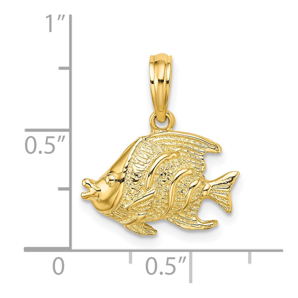 Charlie & Co Jewelry | 14k Polished Textured Fish Charm - Model K7685