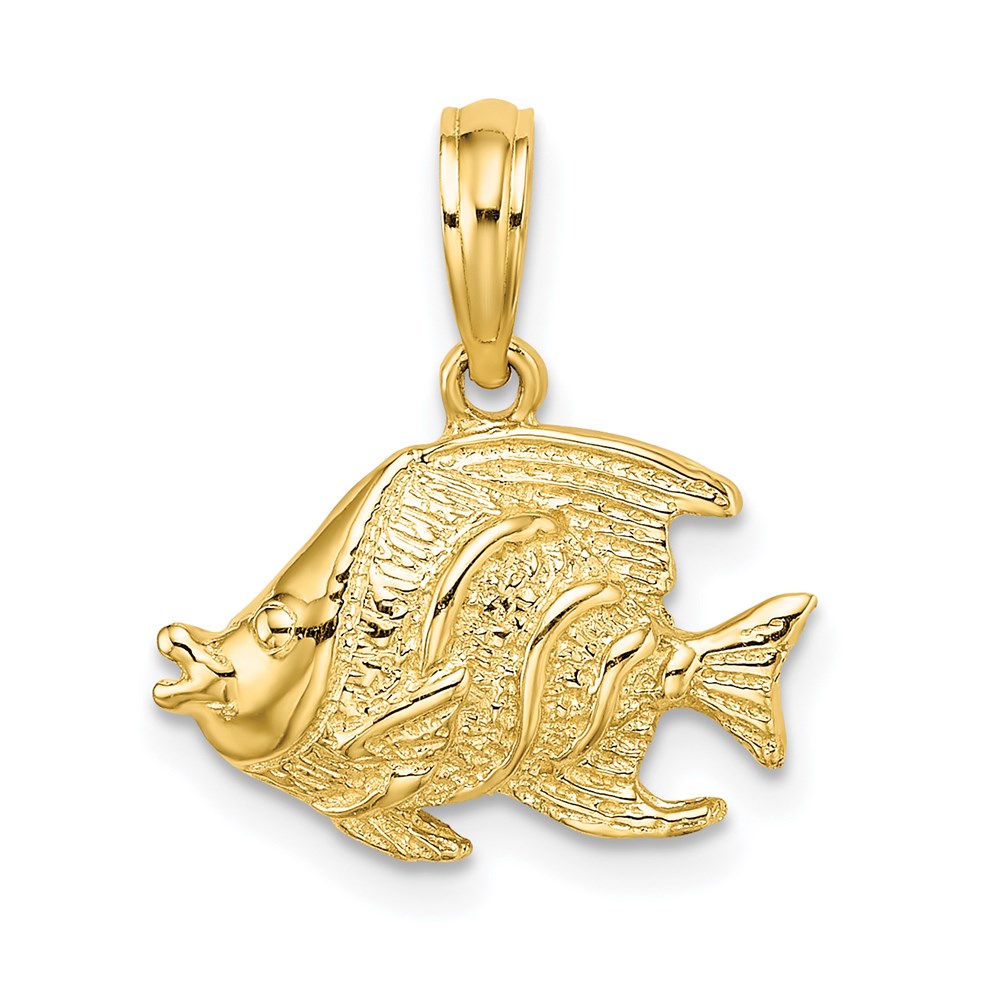 Charlie & Co Jewelry | 14k Polished Textured Fish Charm - Model K7685