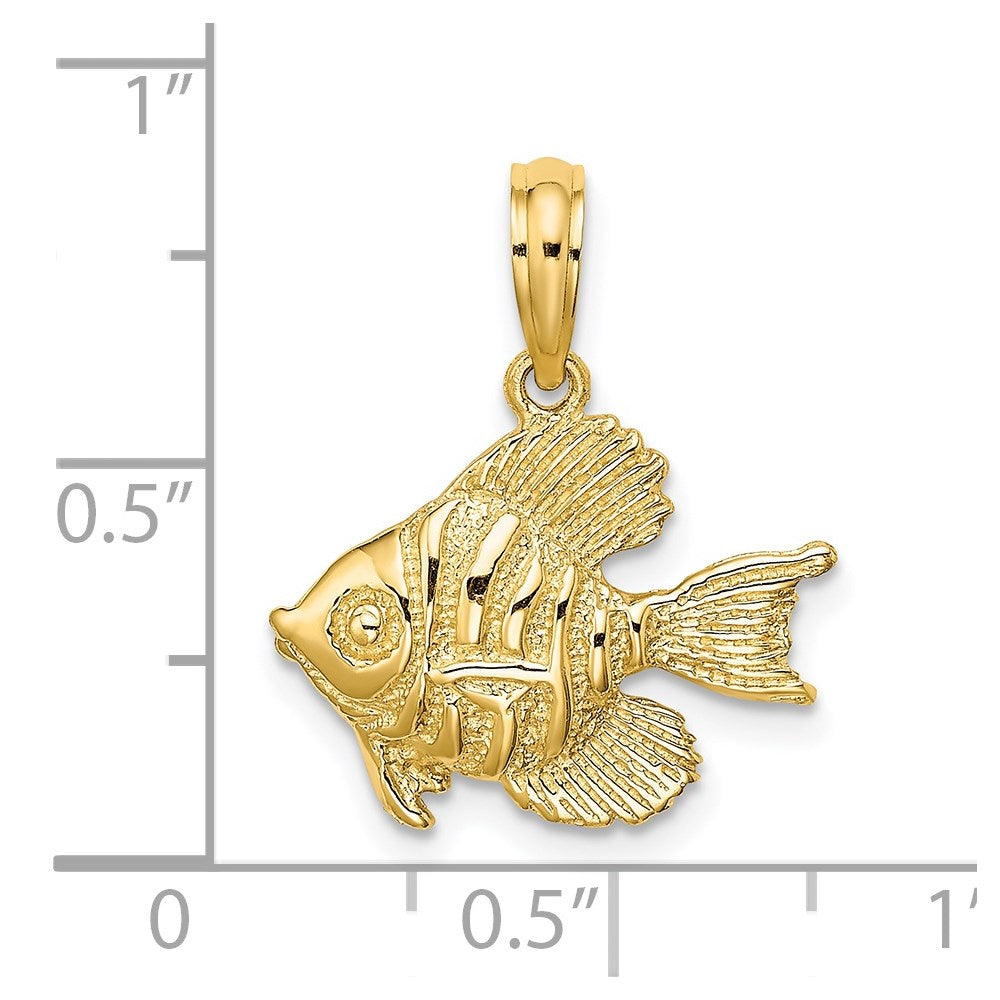 Charlie & Co Jewelry | 14k Polished  Engraved Fish Charm - Model K7691