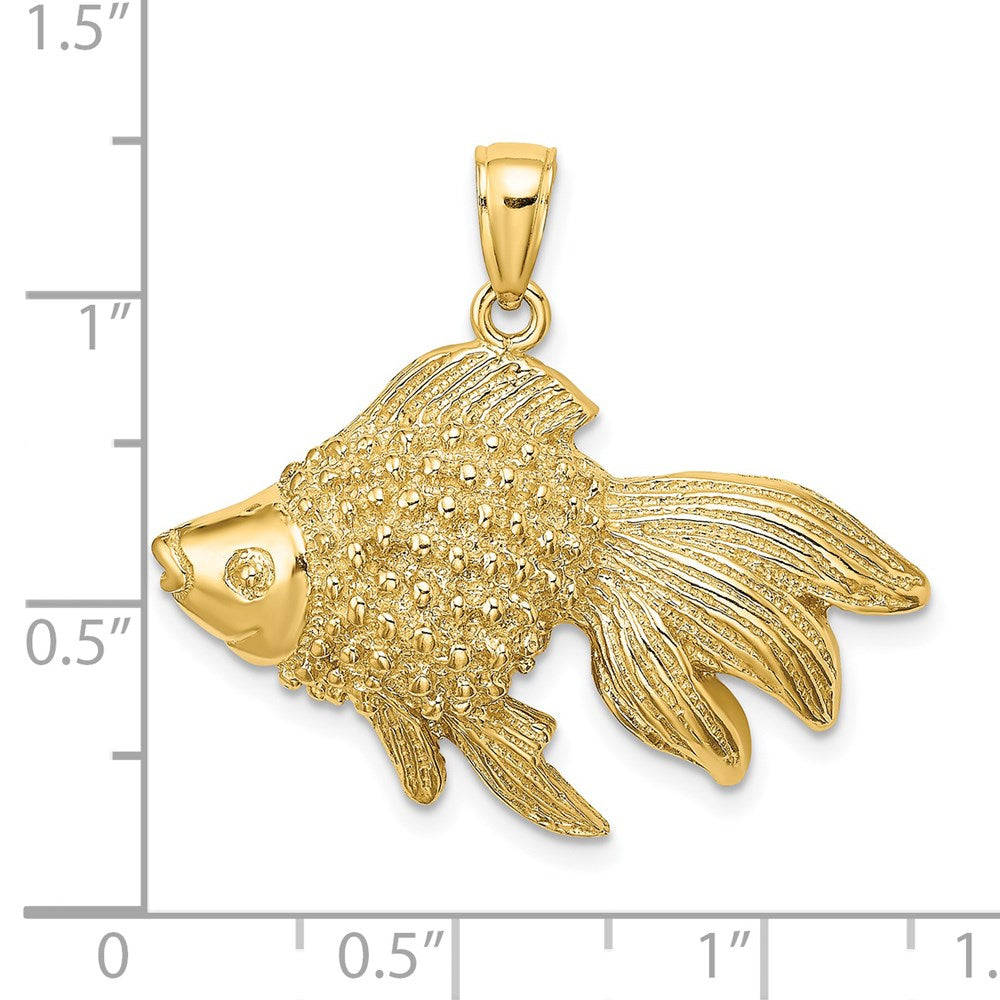 Charlie & Co Jewelry | 14k 2-d & Engraved Striped Fish Charm - Model K7692