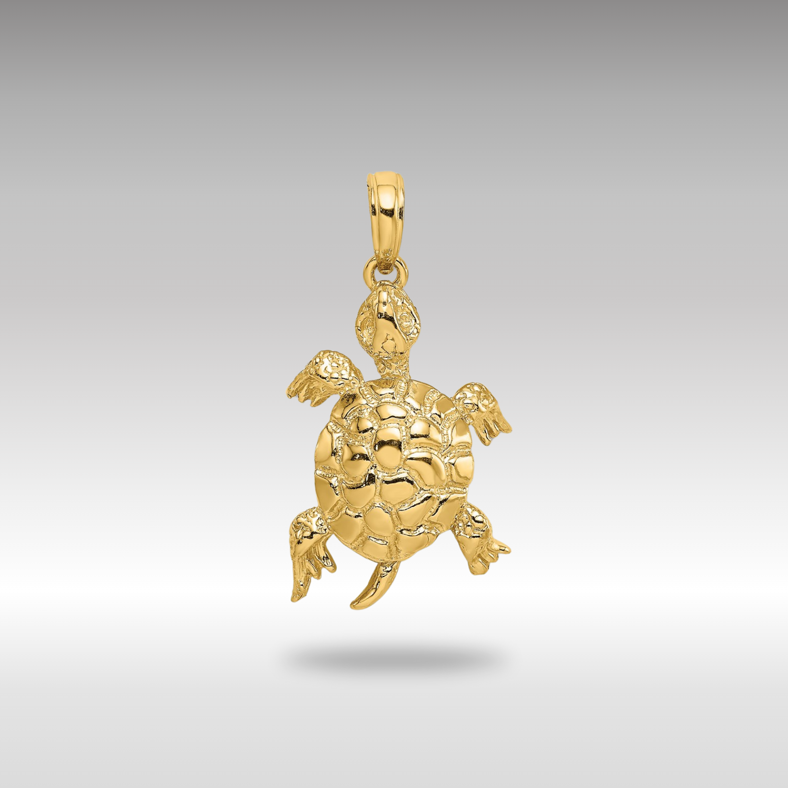 Gold Turtle Necklace Charm - Charlie & Co. Jewelry