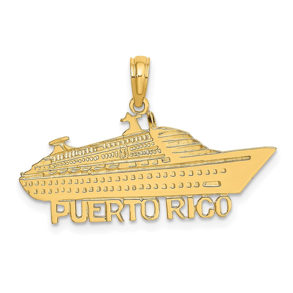 Charlie & Co Jewelry | 14k Polished Puerto Rico Cruise Ship Charm - Model K7825