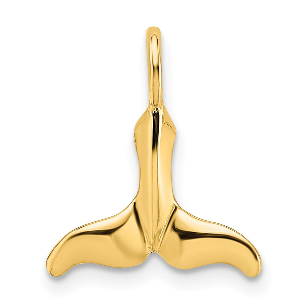 Charlie & Co Jewelry | 14k Polished Textured Mini Whale Tail Charm - Model K7836