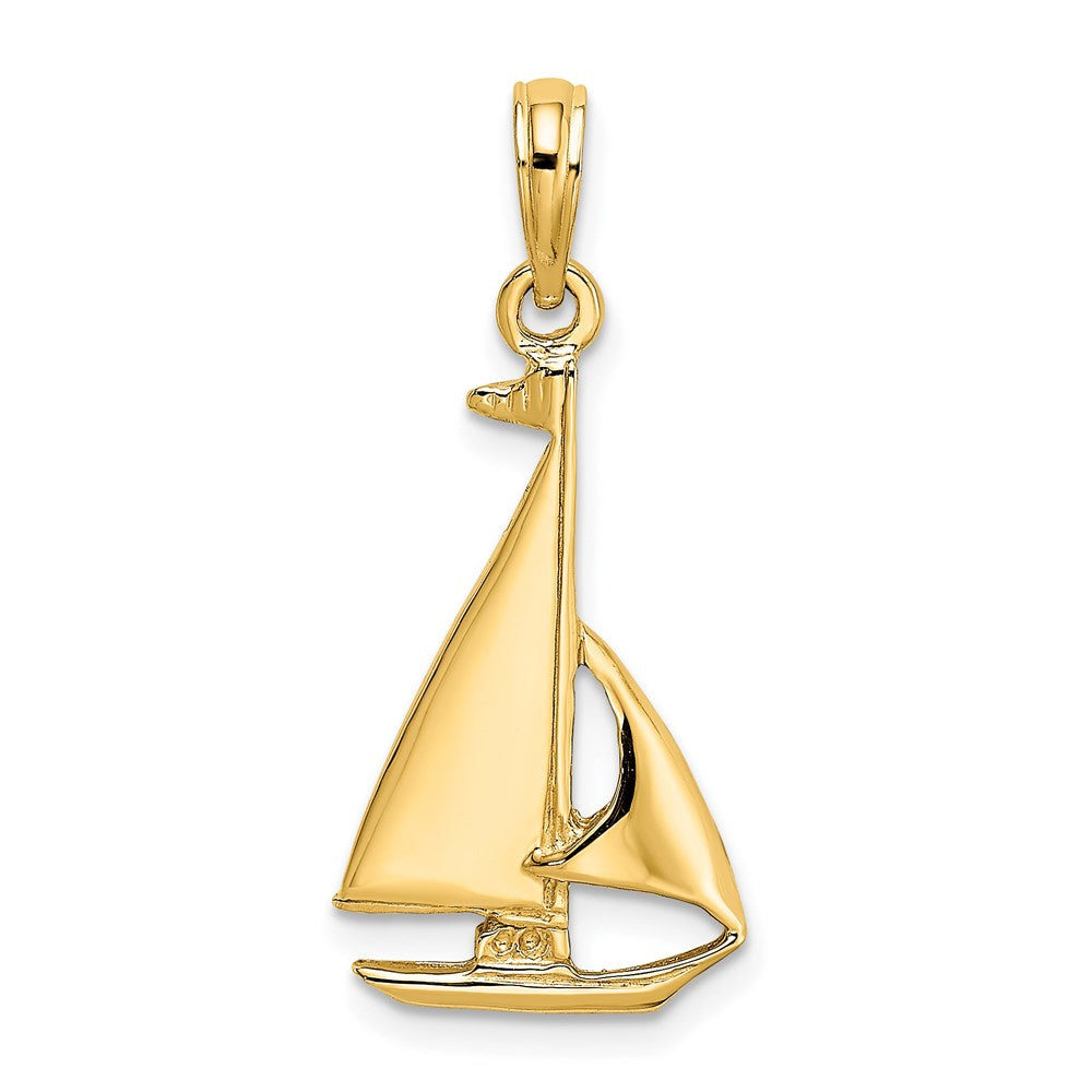 Charlie & Co Jewelry | 14k 2-d Polished Sailboat Charm - Model K7865
