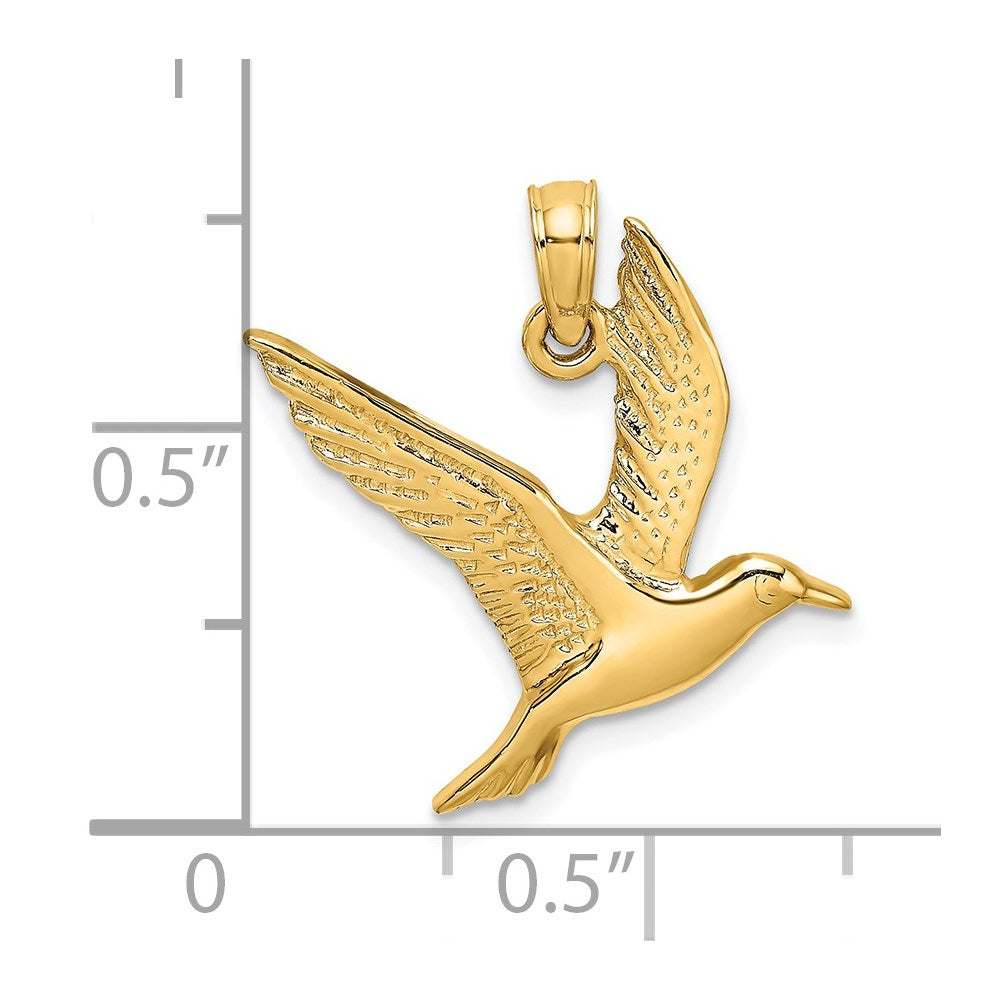 Charlie & Co Jewelry | 14k Polished Flying Seagull Charm - Model K7866