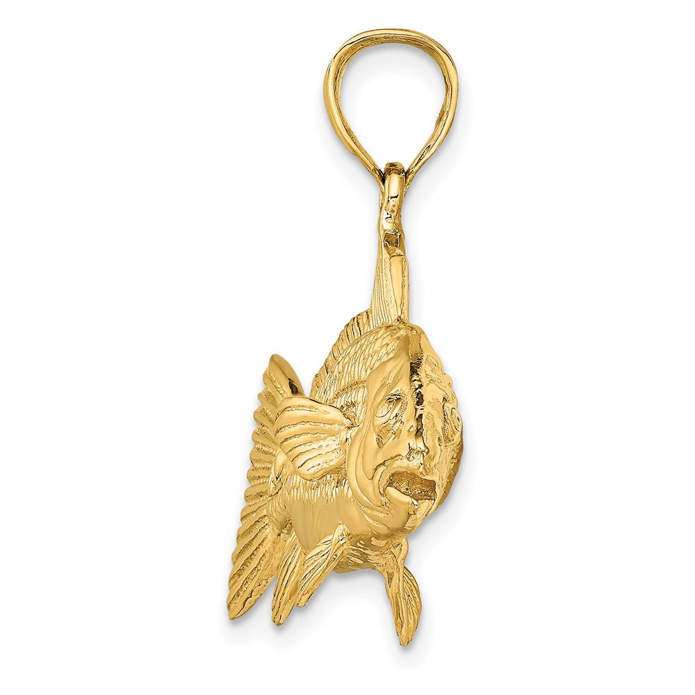 14K Gold 3D Red Fish Pendant - Charlie & Co. Jewelry