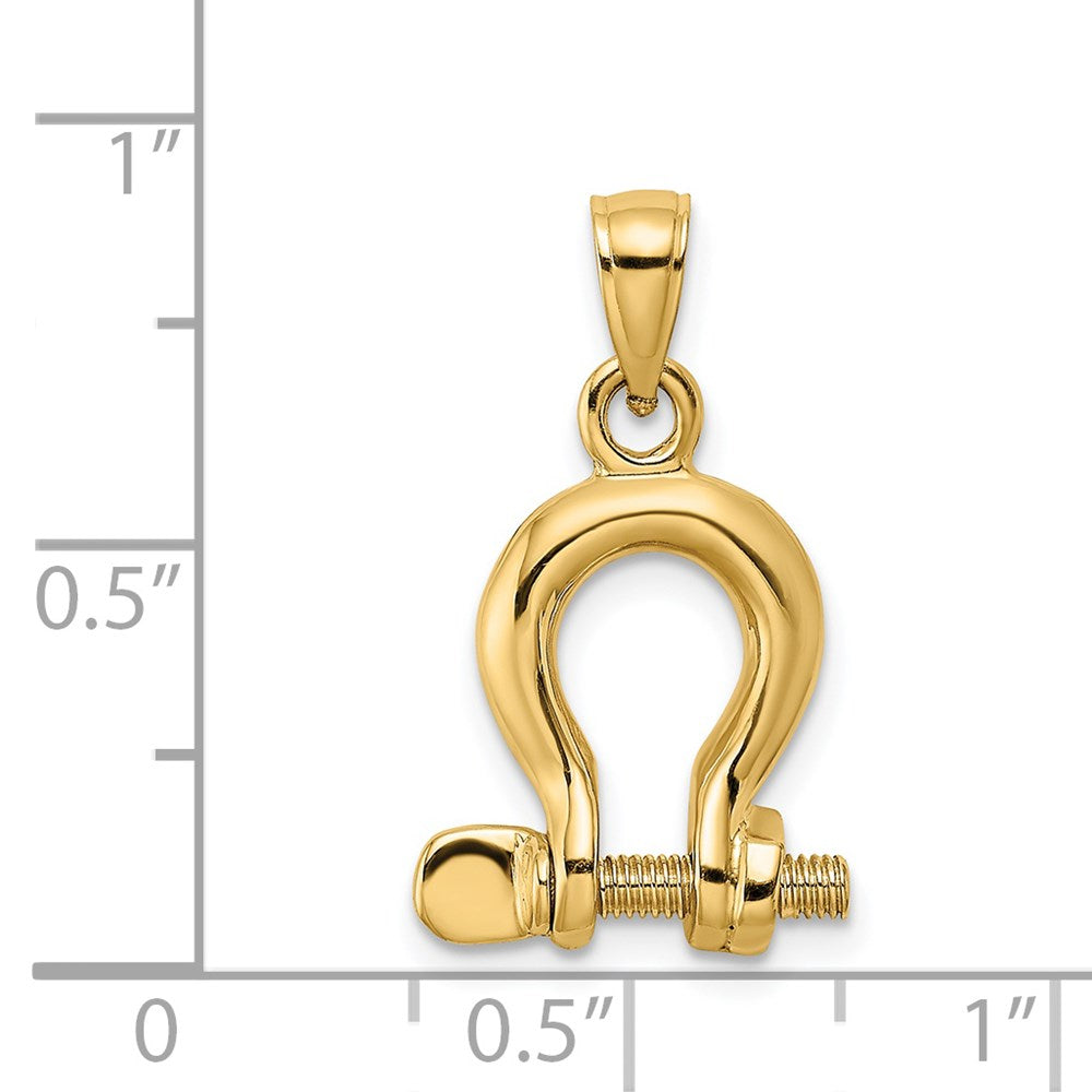 Charlie & Co Jewelry | 14k 3-d Medium Shackle Link Screw Charm - Model K7976