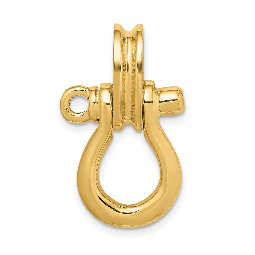 Charlie & Co Jewelry | 14k 3-d Large Shackle W/ Pulley Bail Charm - Model K7980