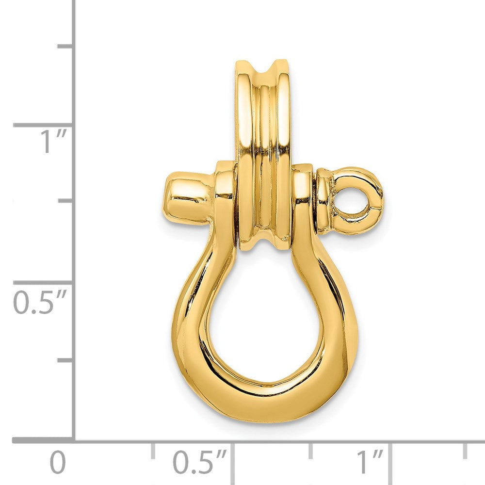 Charlie & Co Jewelry | 14k 3-d Large Shackle W/ Pulley Bail Charm - Model K7980