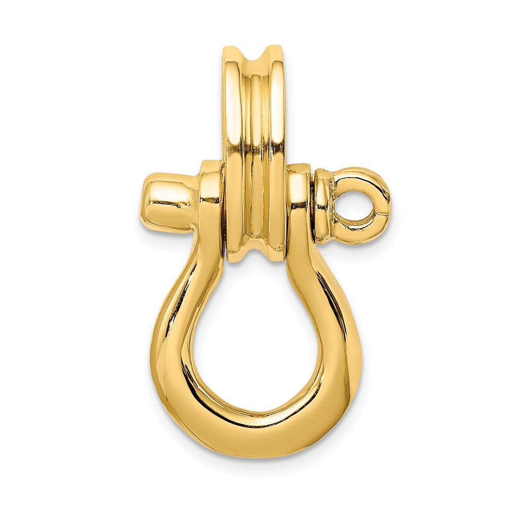 Charlie & Co Jewelry | 14k 3-d Large Shackle W/ Pulley Bail Charm - Model K7980