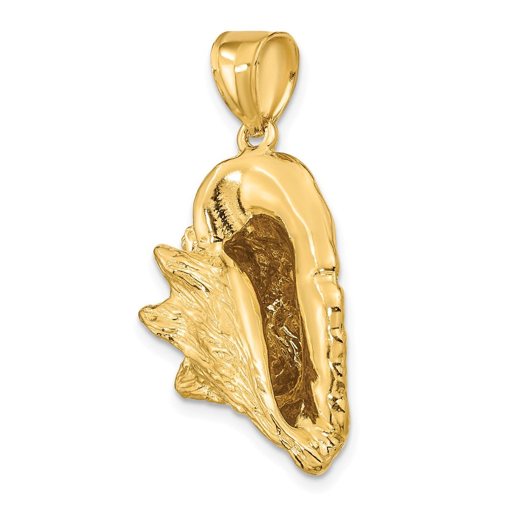 14K Gold 3D Conch Shell Pendant - Charlie & Co. Jewelry