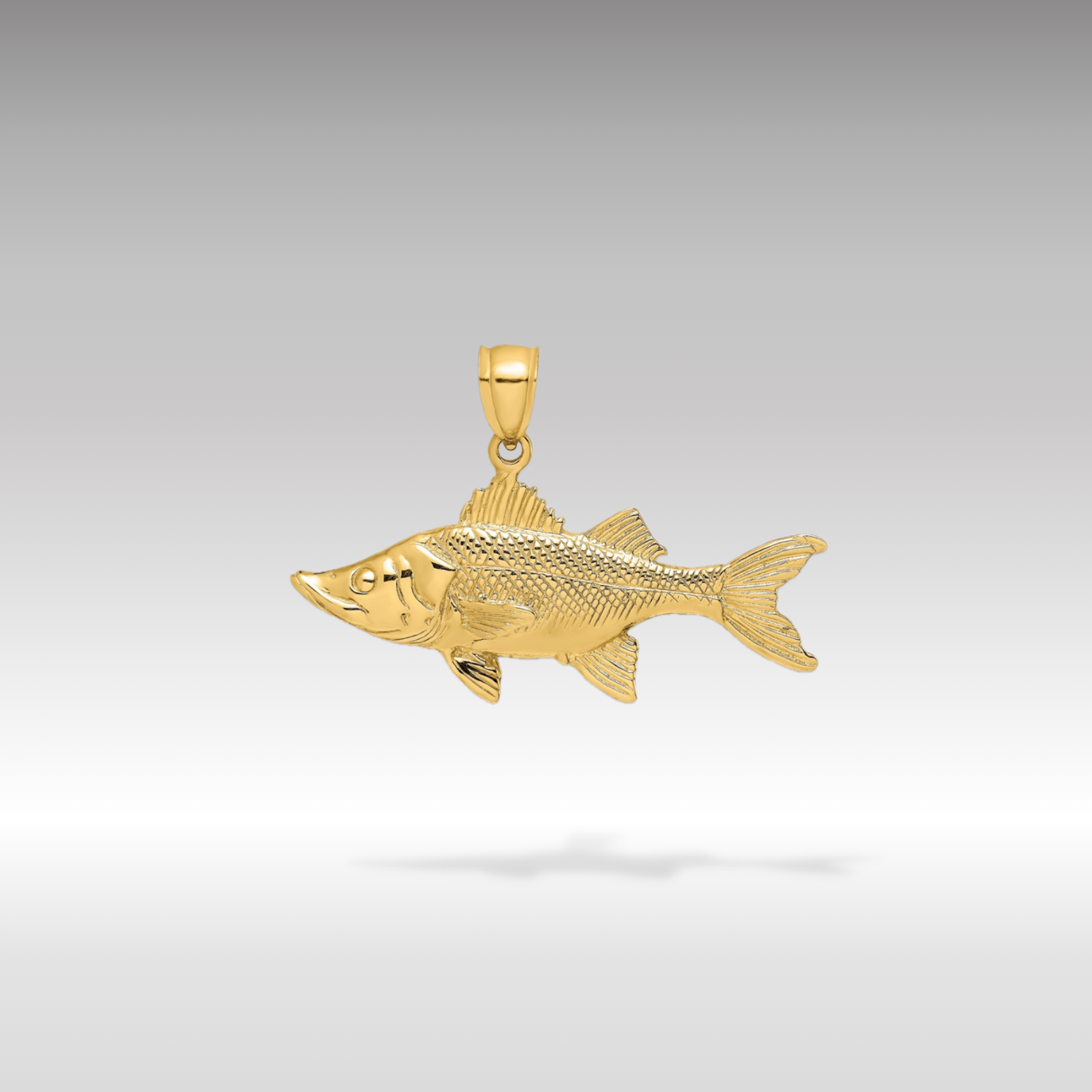 14K Gold 3D Tarpon Fish Pendant - Charlie & Co. Jewelry
