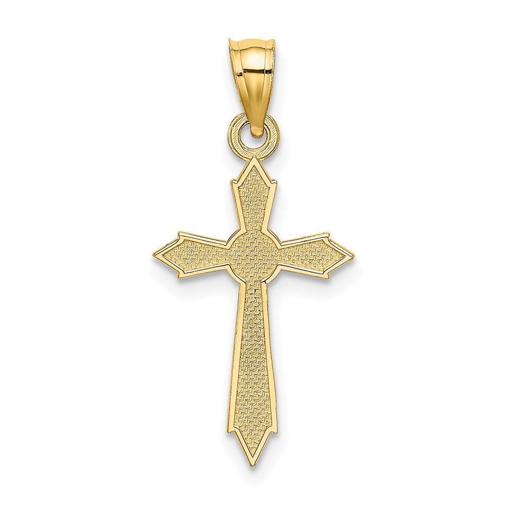 Charlie & Co Jewelry | 14k W/ Engraved Edges Cross Charm - Model K8553