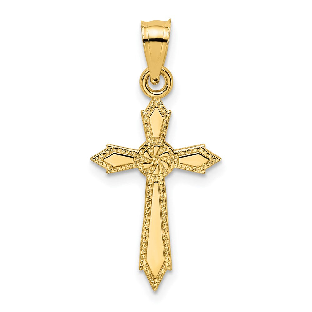 Charlie & Co Jewelry | 14k W/ Engraved Edges Cross Charm - Model K8553