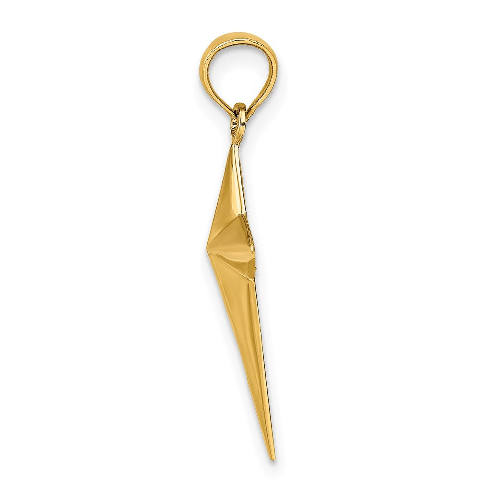 Charlie & Co Jewelry | 14k 2-d Polished Triangle Tipped Cross Charm - Model K8564