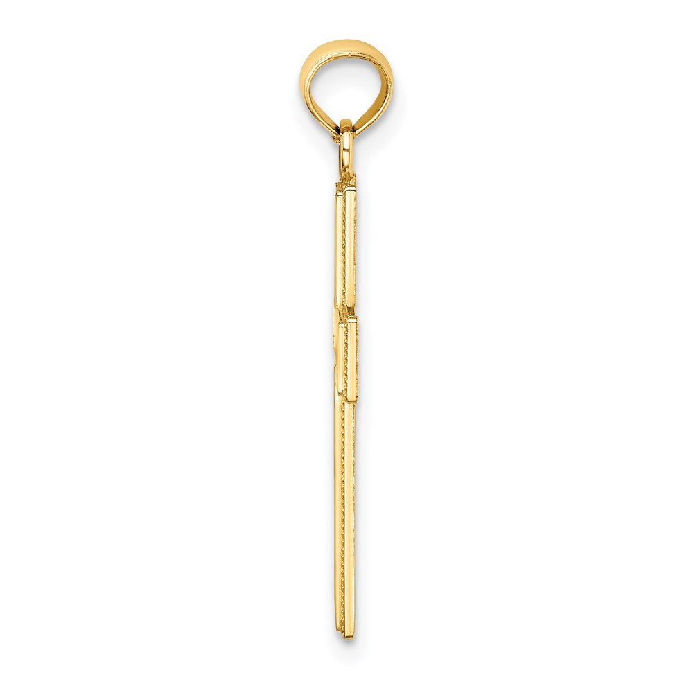 Charlie & Co Jewelry | 14k Filigree Beaded Outline Cross Charm - Model K8568