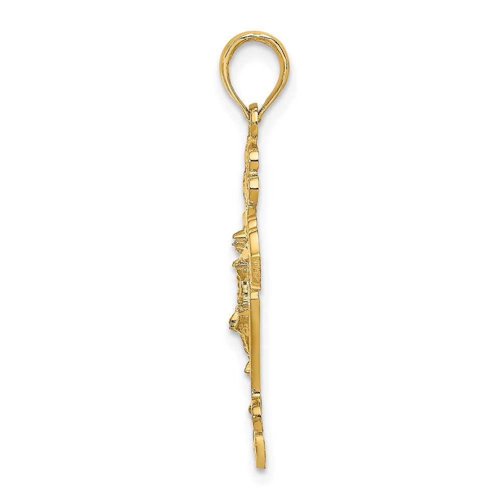 Charlie & Co Jewelry | 14k D/c Crucifix W /Fancy Tips Charm - Model K8578