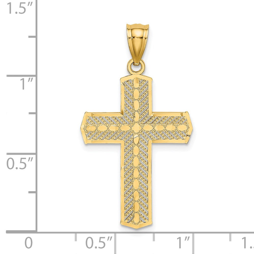 Charlie & Co Jewelry | 14k Beaded Cross Charm - Model K8580