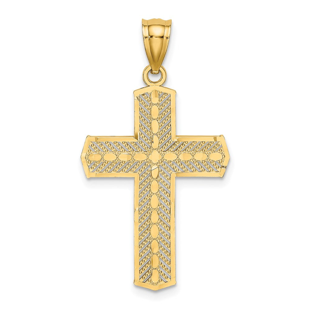 Charlie & Co Jewelry | 14k Beaded Cross Charm - Model K8580
