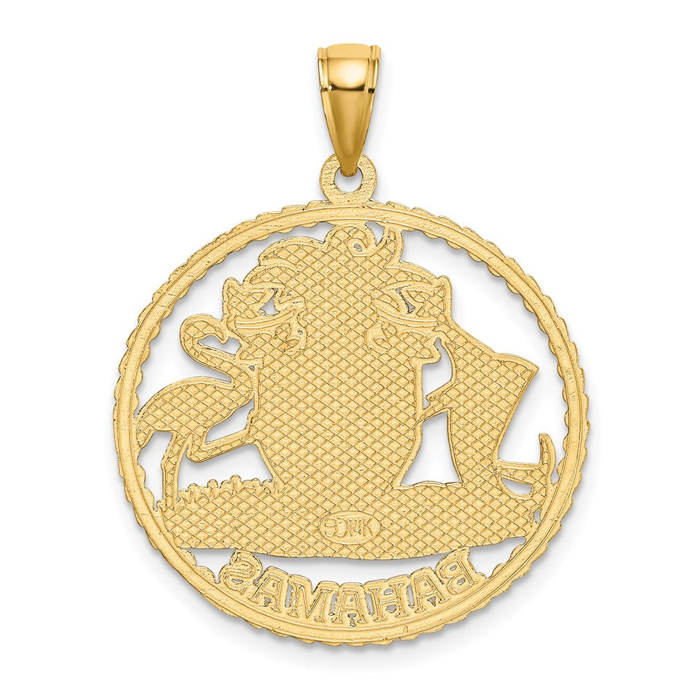 Charlie & Co Jewelry | 14k Bahamas Crest In Textured Frame Charm - Model K8660