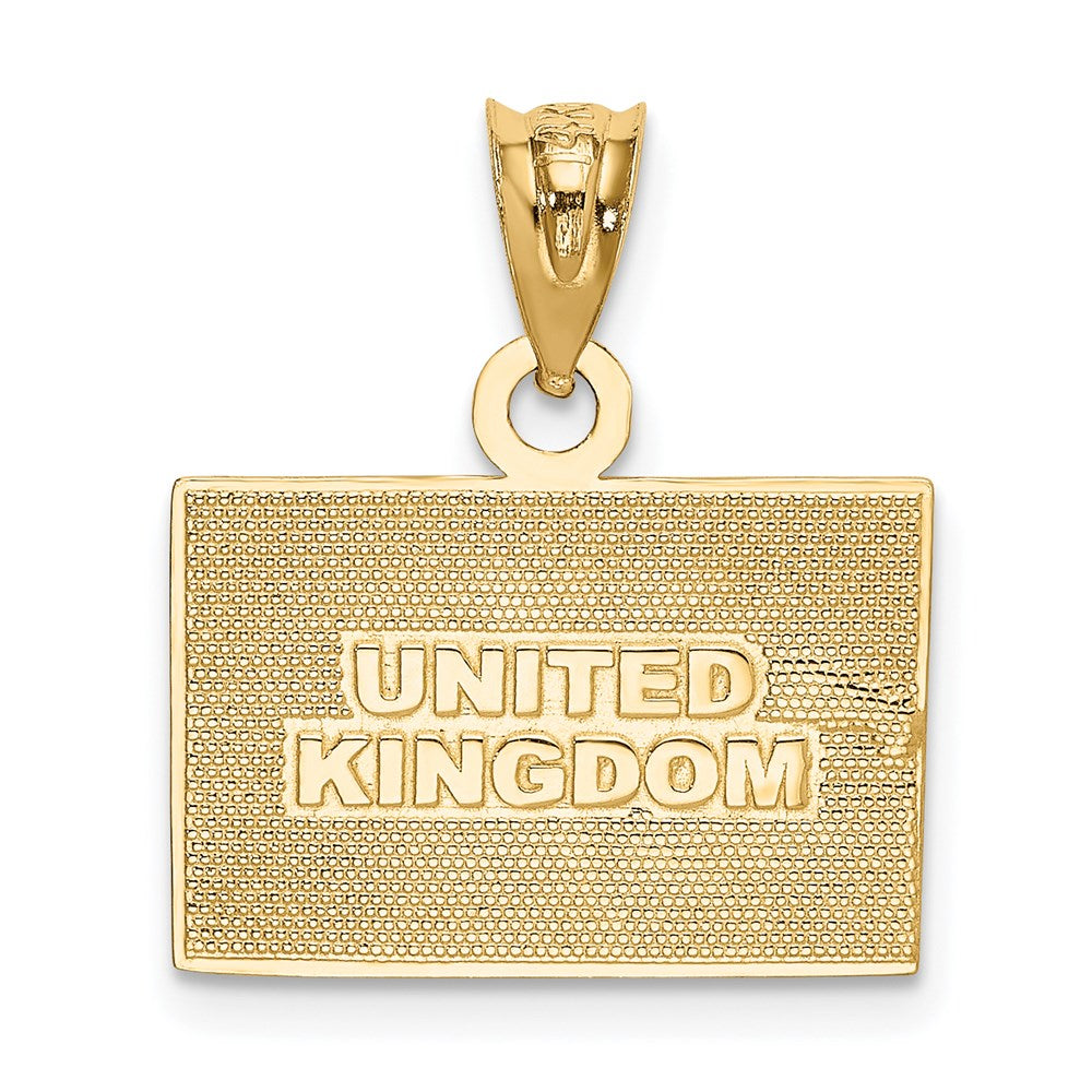 Gold Enamel United Kingdom Flag Pendant Model-K870 - Charlie & Co. Jewelry