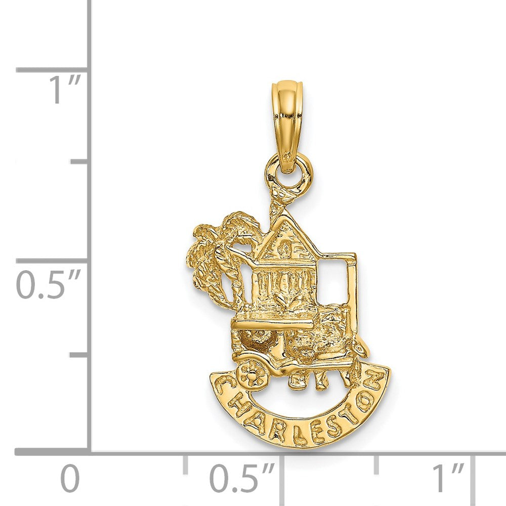 Charlie & Co Jewelry | 14k Charleston Scene W/ Horse, Cart, And House Charm - Model K8700