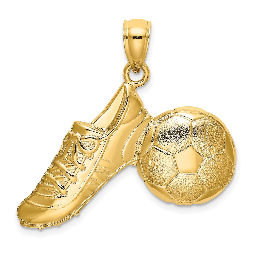 Charlie & Co Jewelry | 14k 2-d Polished Soccer Ball And Shoe Charm - Model K8746