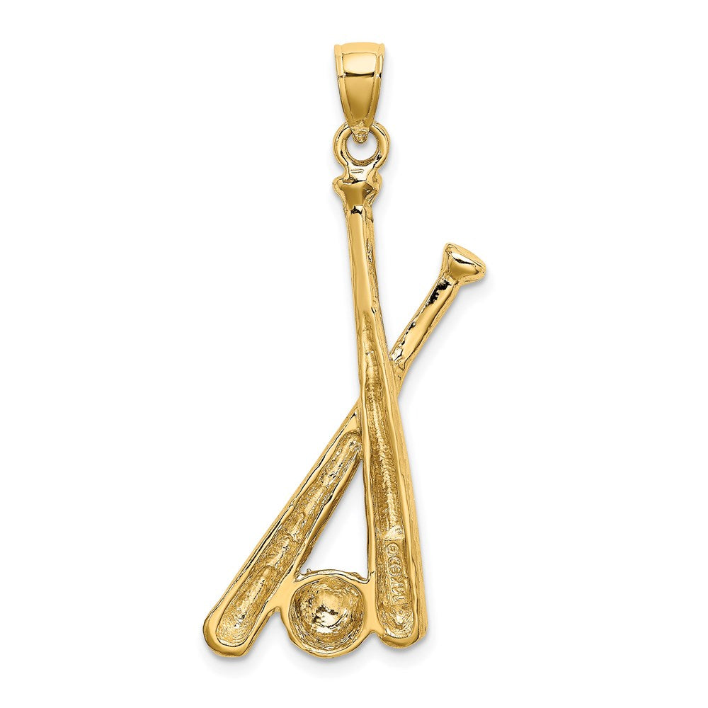 Charlie & Co Jewelry | 14k 2-d Baseball Bats And Ball Charm - Model K8756