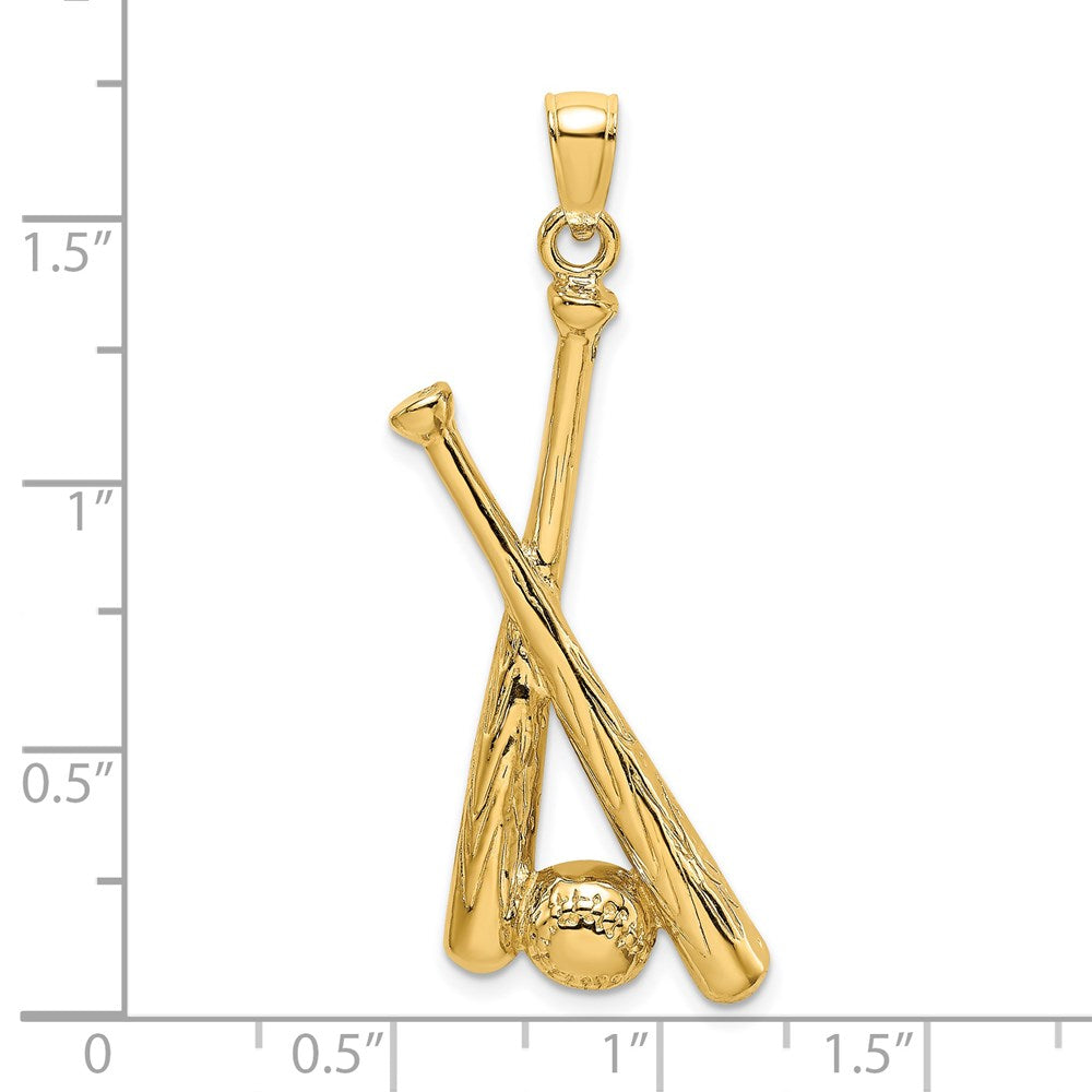 Charlie & Co Jewelry | 14k 2-d Baseball Bats And Ball Charm - Model K8756