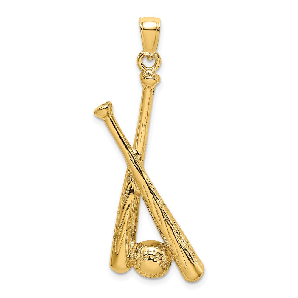 Charlie & Co Jewelry | 14k 2-d Baseball Bats And Ball Charm - Model K8756