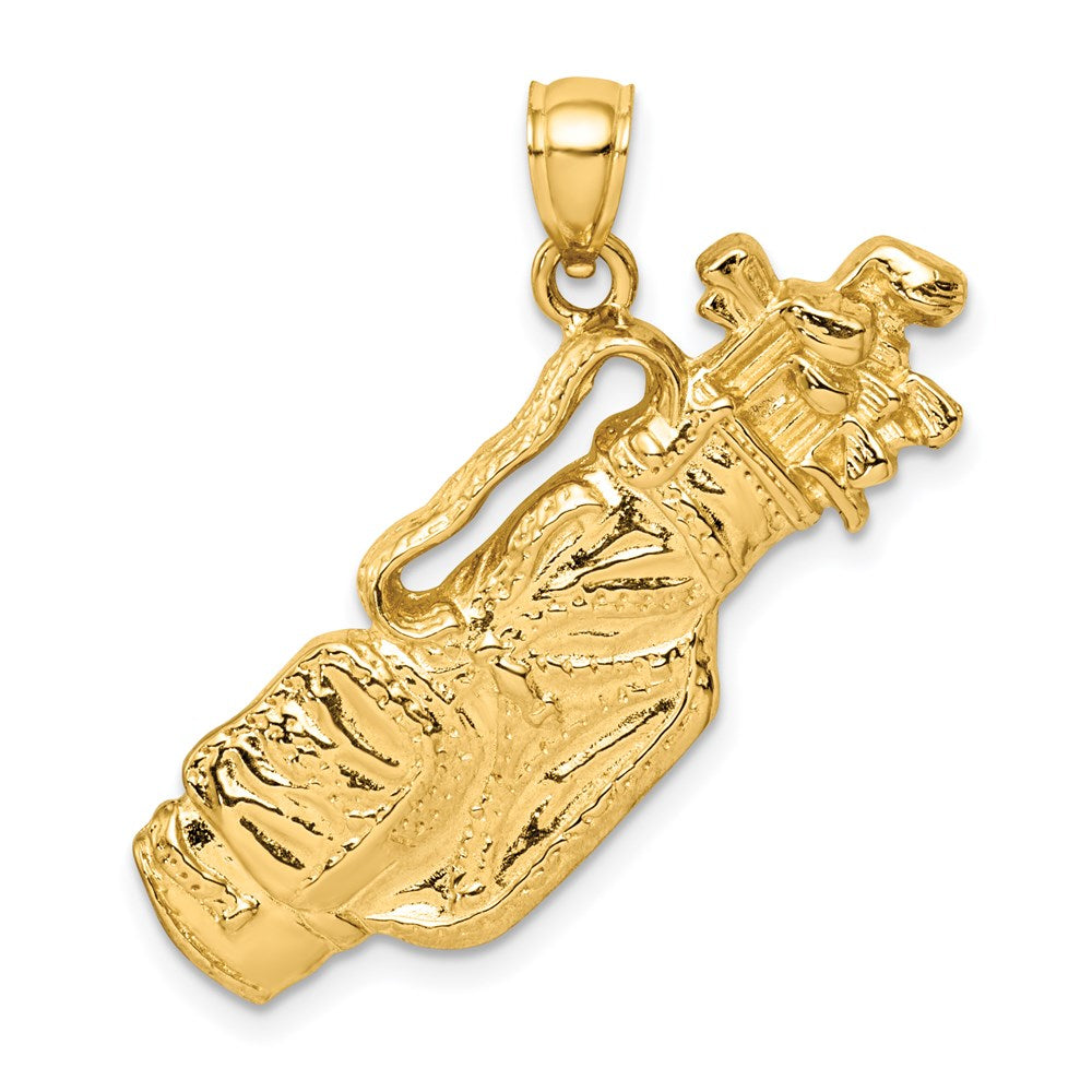Charlie & Co Jewelry | 14k 2-d Golf Bag And Clubs Charm - Model K8759
