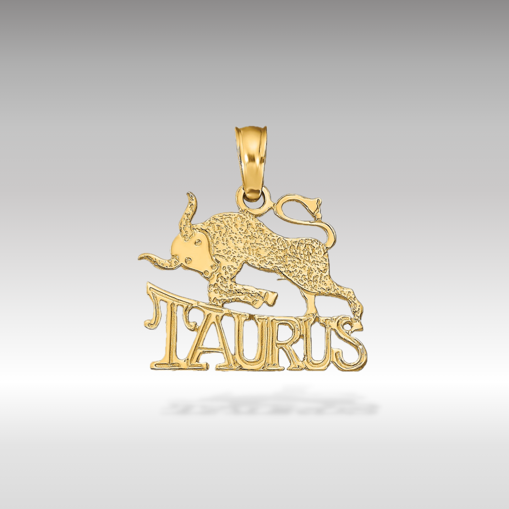 14K Gold TAURUS Zodiac Charm - Charlie & Co. Jewelry