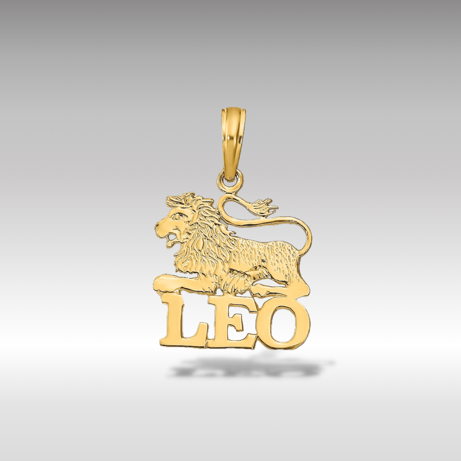 14K Gold LEO Majestic Lion Astrology Zodiac Charm - Charlie & Co. Jewelry
