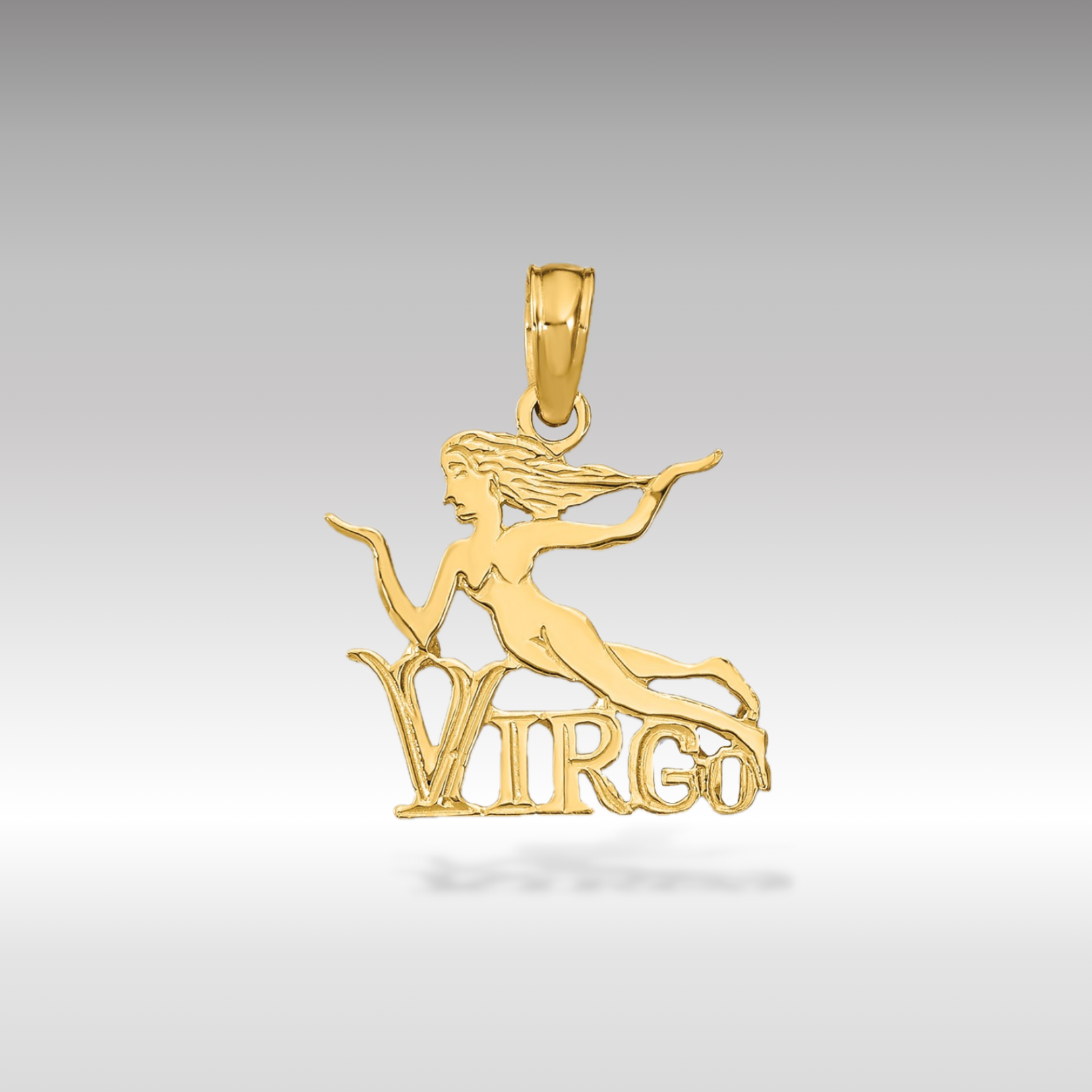 14K Gold VIRGO Zodiac Charm - Charlie & Co. Jewelry