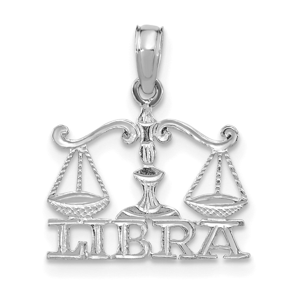 White Gold Small LIBRA Zodiac Charm Model-K8952W - Charlie & Co. Jewelry