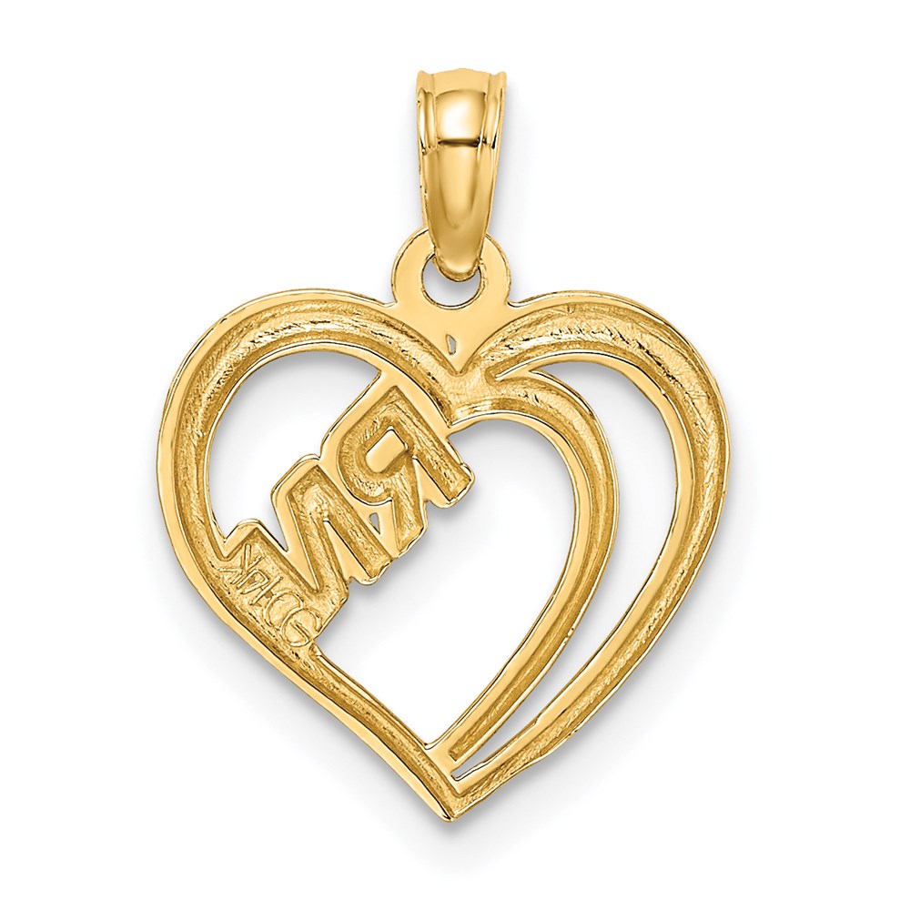 Gold Registered Nurse Inside Double Hearts Pendant Necklace Model-K9137 - Charlie & Co. Jewelry