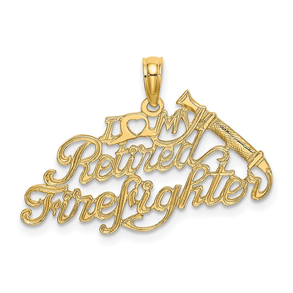 Charlie & Co Jewelry | 14k I Love My Retired Firefighter Charm - Model K926