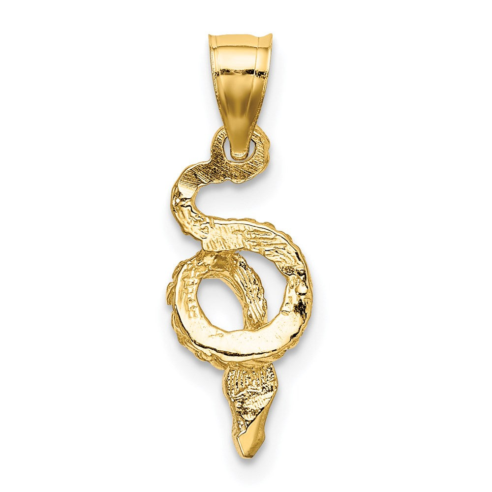 14K Gold Coiled Snake Pendant - Charlie & Co. Jewelry