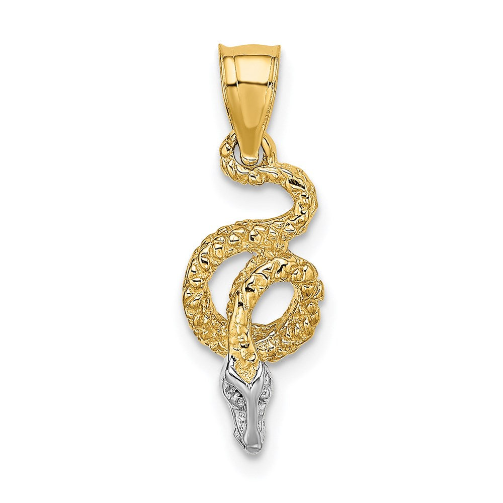 14K Gold Coiled Snake Pendant - Charlie & Co. Jewelry