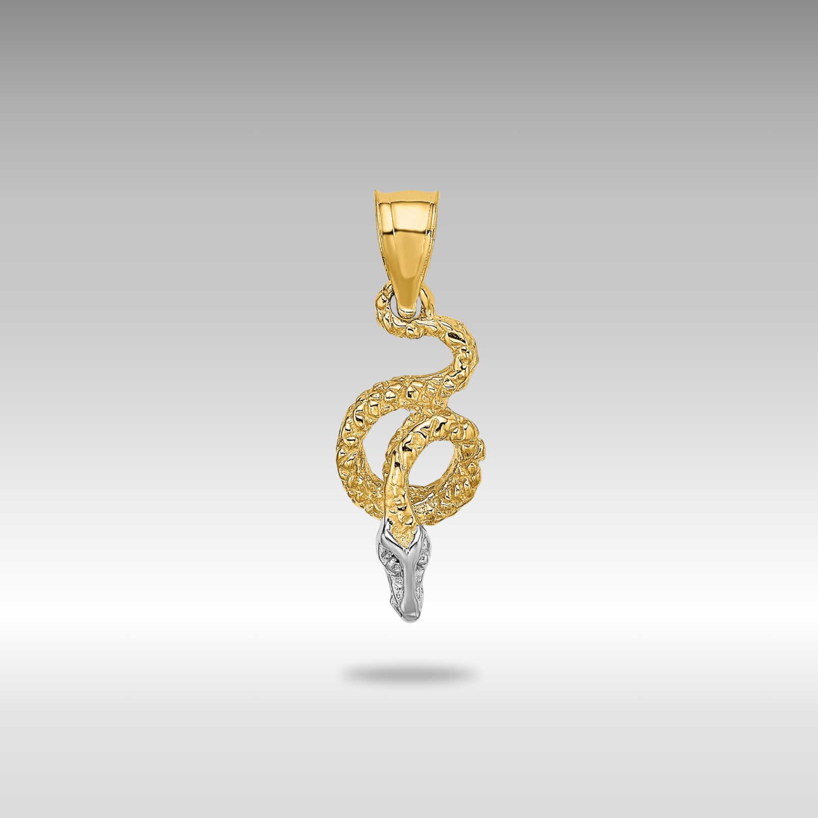 Gold Coiled Snake Pendant - Charlie & Co. Jewelry