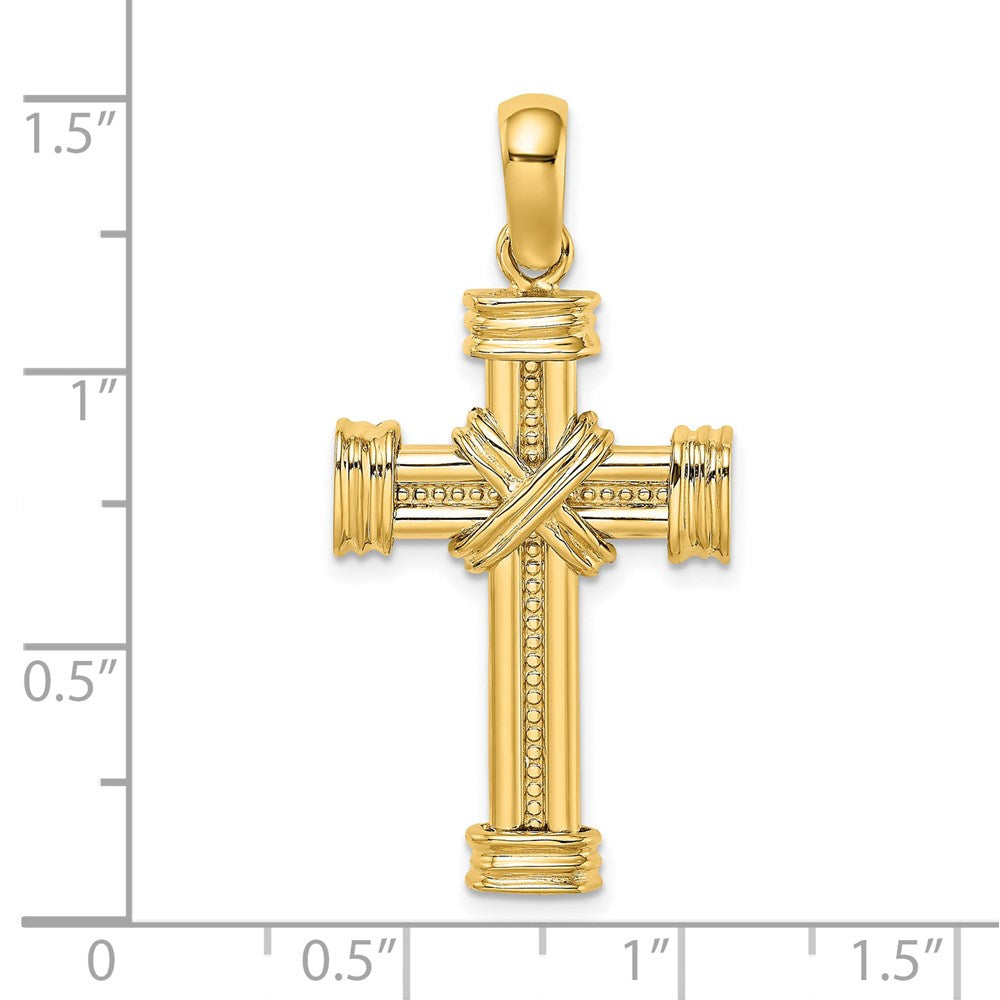 Charlie & Co Jewelry | 14k Polished W/ X In Center Of Cross Charm - Model K9734