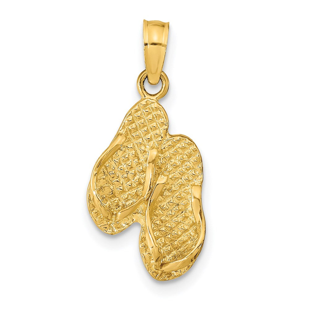 Charlie & Co Jewelry | 14k St. George Island Reversible Flip Flops Pendant - Model K9764