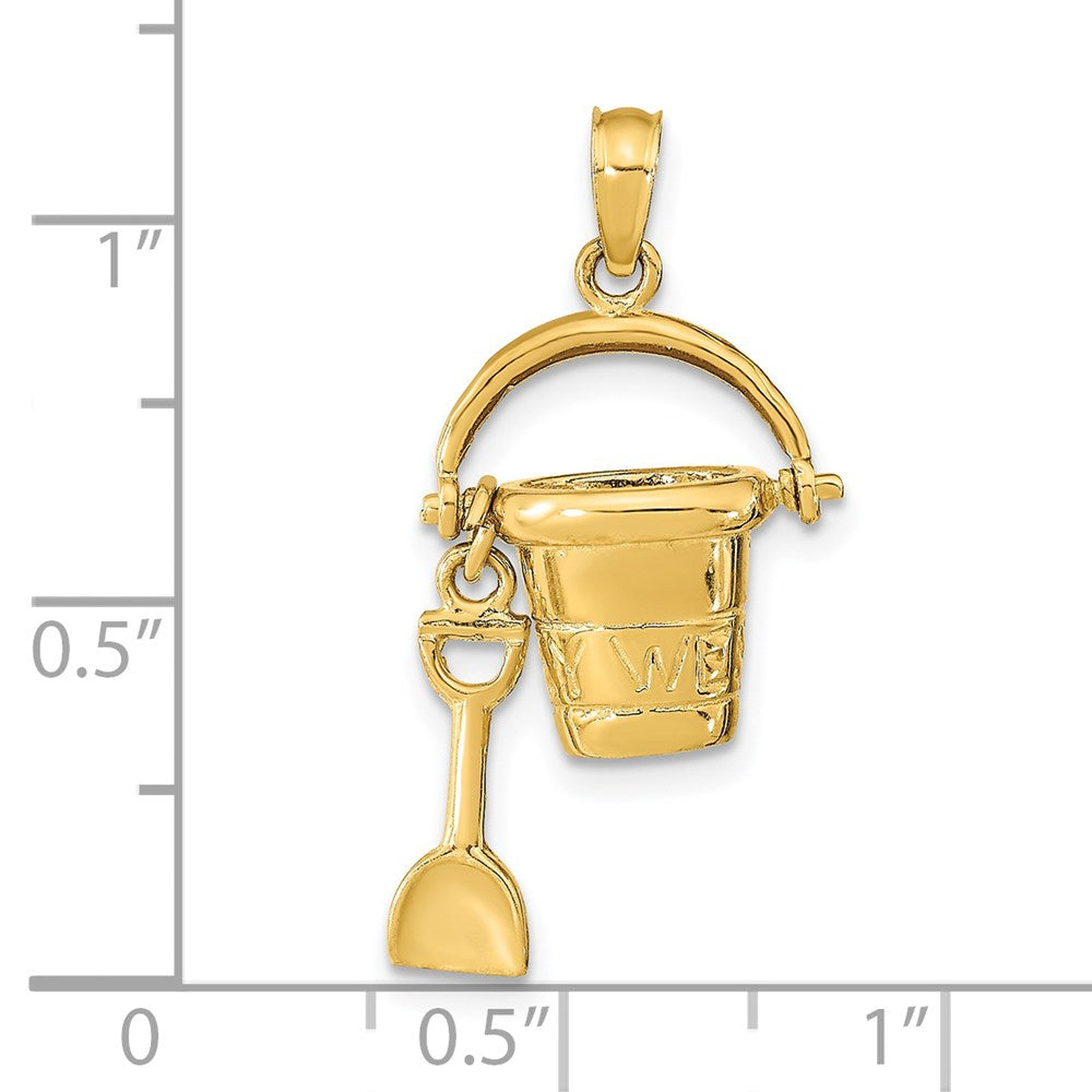 Charlie & Co Jewelry | 14k  3d Key West Pail And Shovel Pendant - Model K9772