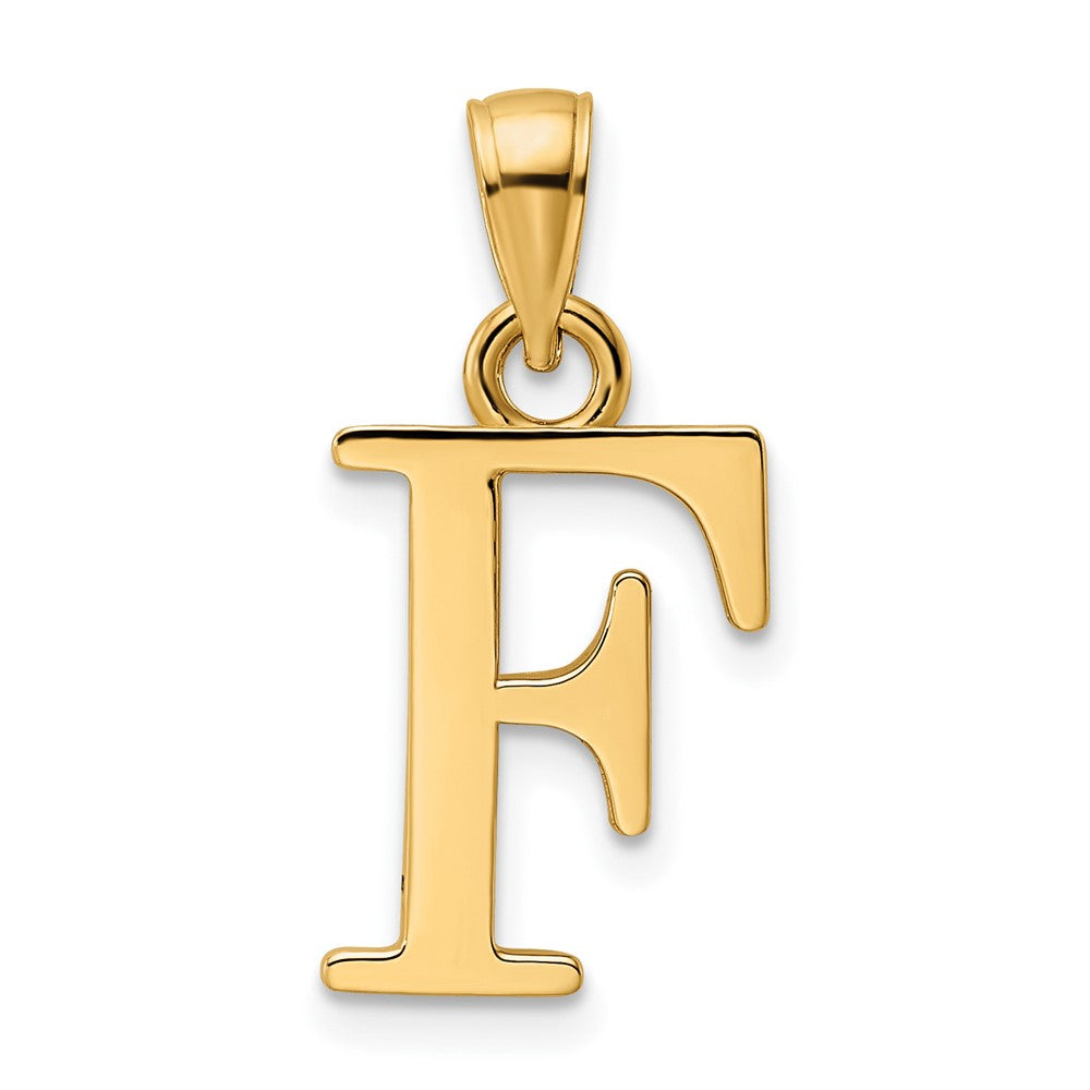 Charlie & Co Jewelry | 14k Polished Letter F Pendant - Model K9810F