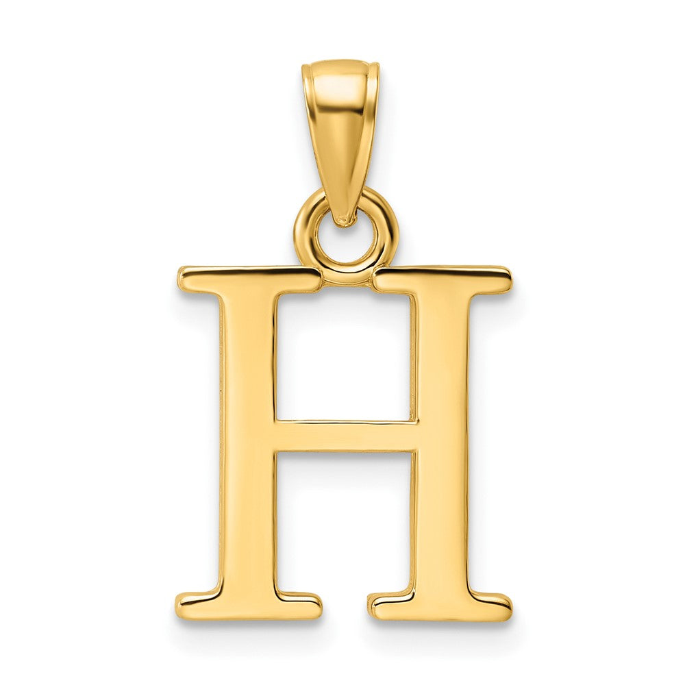 Charlie & Co Jewelry | 14k Polished Letter H Pendant - Model K9810H