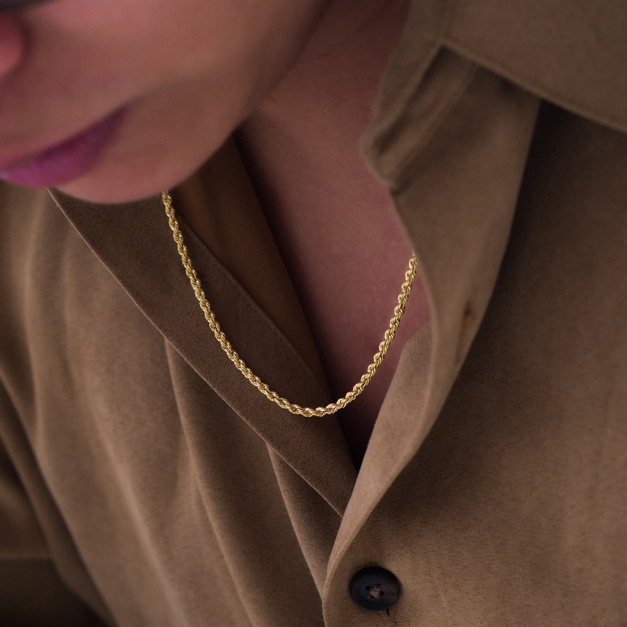 2.5mm 14K Gold Hollow Rope Chain - Model 0436 - Charlie & Co. Jewelry