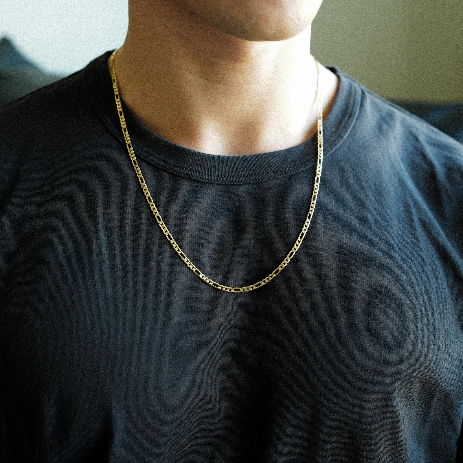 3.1mm 14K Gold Figaro Chain - Model 0103