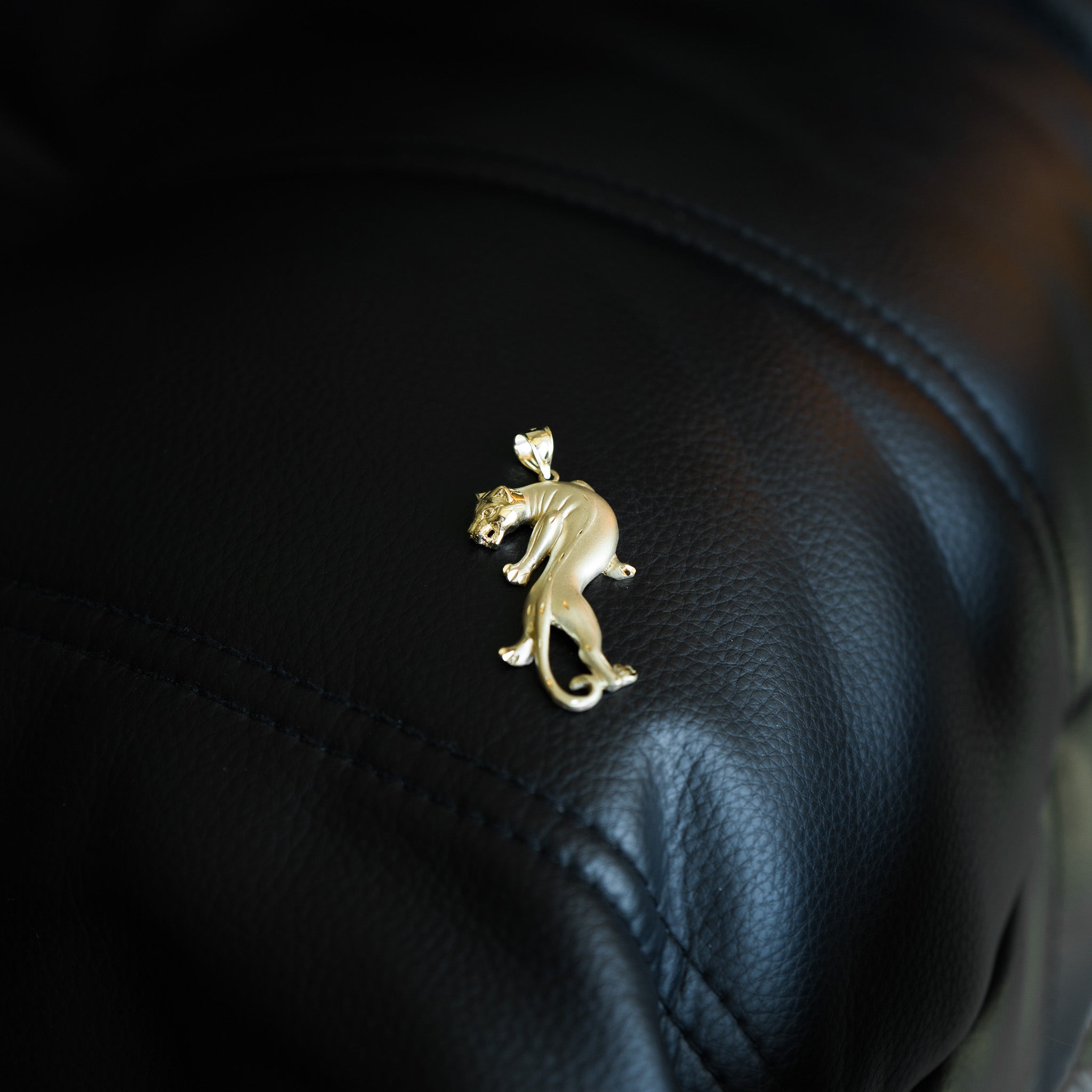 14K Gold Extra Large Panther Pendant - Charlie & Co. Jewelry