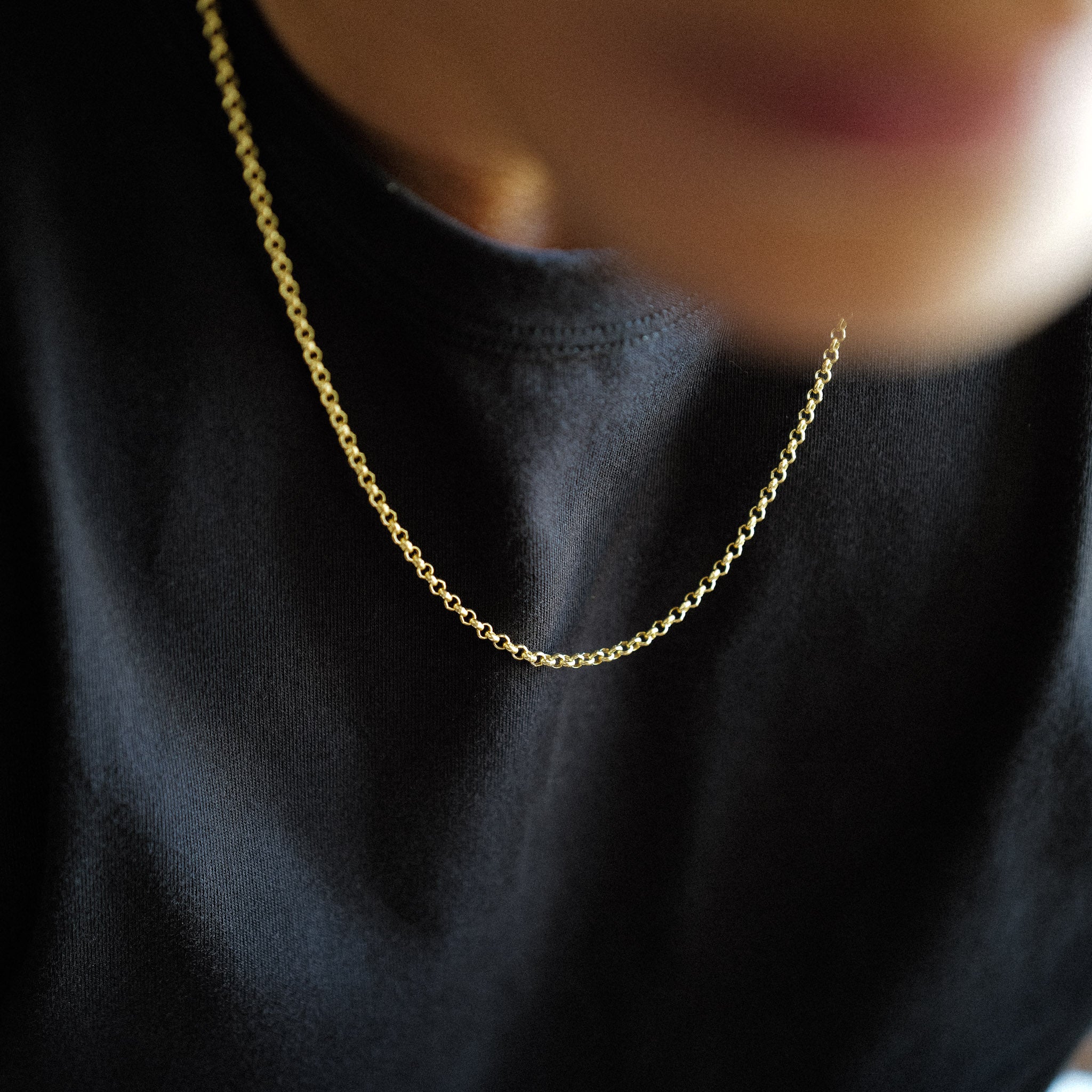 3mm 14K Gold Round Rolo Cable Chain - Model 0153 - Charlie & Co. Jewelry